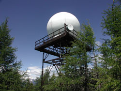 Immagine di un radar meteorologico