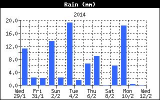 Grafico della pioggia