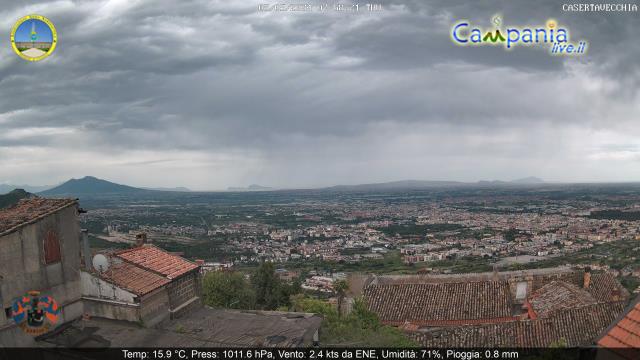 Panorama da Caserta Vecchia mt.406 live Webcam - Ultima immagine ripresa