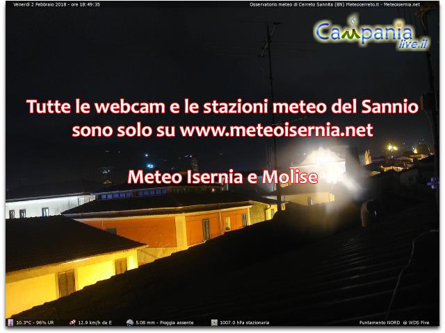Cerreto Sannita (BN) live Webcam - Ultima immagine ripresa Cerreto Sannita (BN) live Webcam - Ultima immagine ripresa