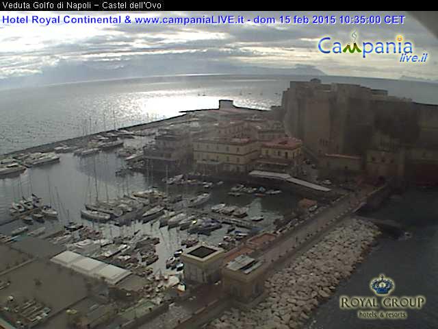 Napoli - Castel dell'Ovo live Webcam - Ultima immagine ripresa Napoli - Castel dell'Ovo live Webcam - Ultima immagine ripresa