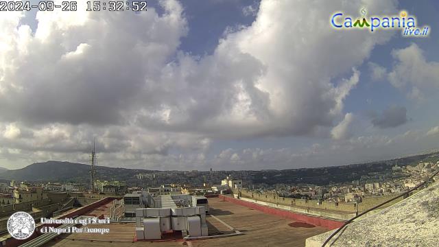 Napoli Camaldoli da S.Martino live Webcam - Ultima immagine ripresa