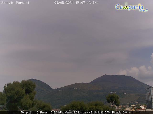 Vesuvio da Portici (NA) live Webcam - Ultima immagine ripresa