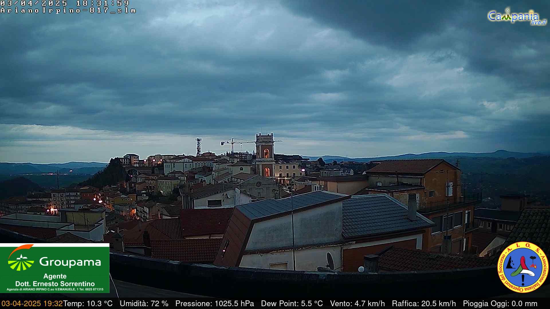 Webcam di Ariano Irpino - Immagini a cura di campanialive.it